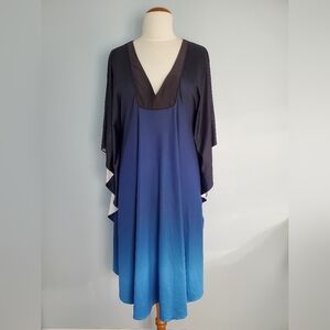 Halston Ombre Royal Blue Dress - Size L/XL
